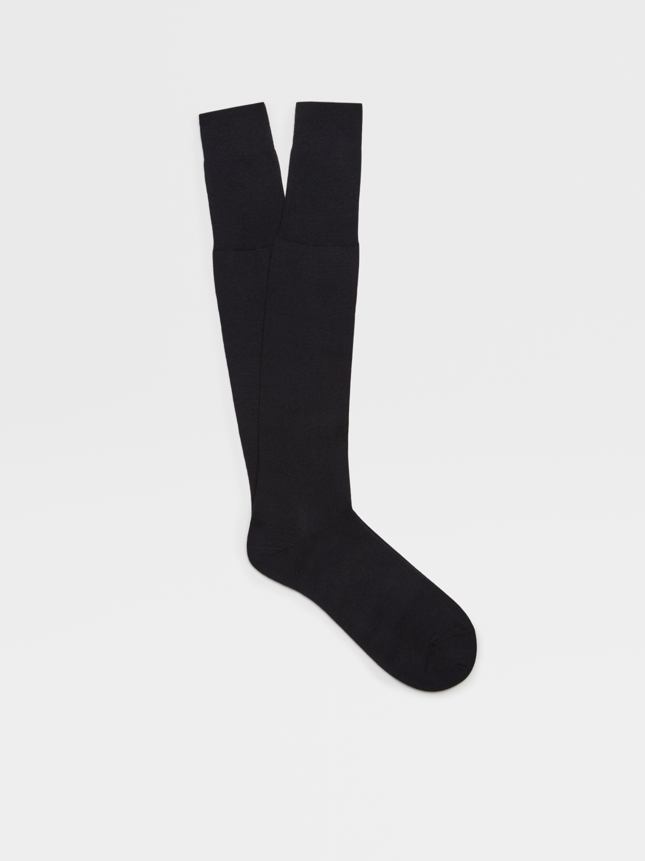 Black Wool Knee Socks